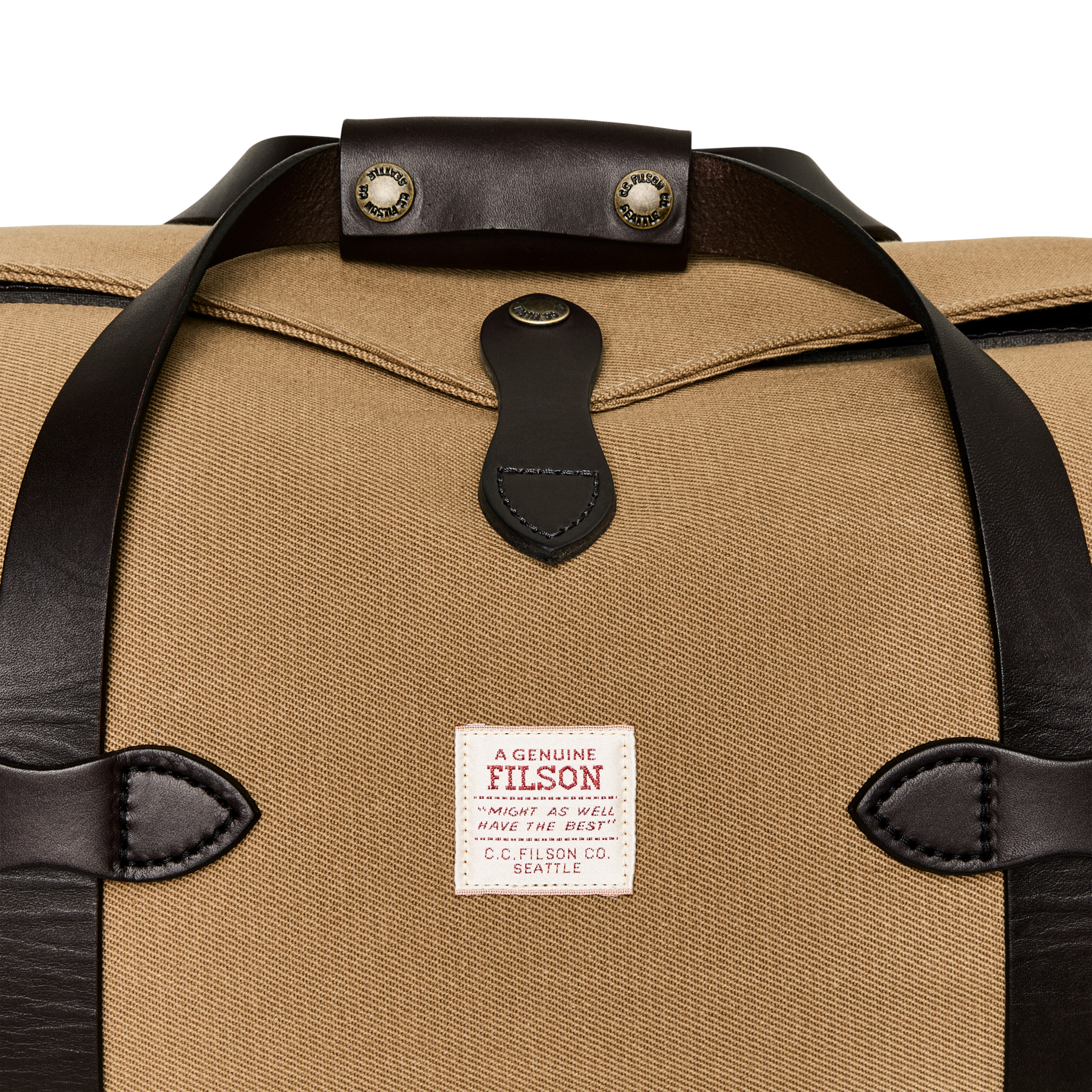 Small Rugged Twill Duffle Bag - Tan