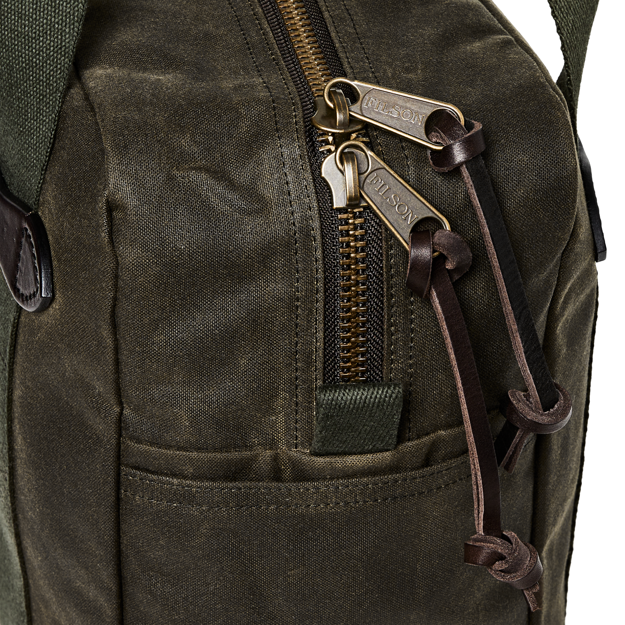 Tin Cloth Zipper Tote Bag - Otter Green