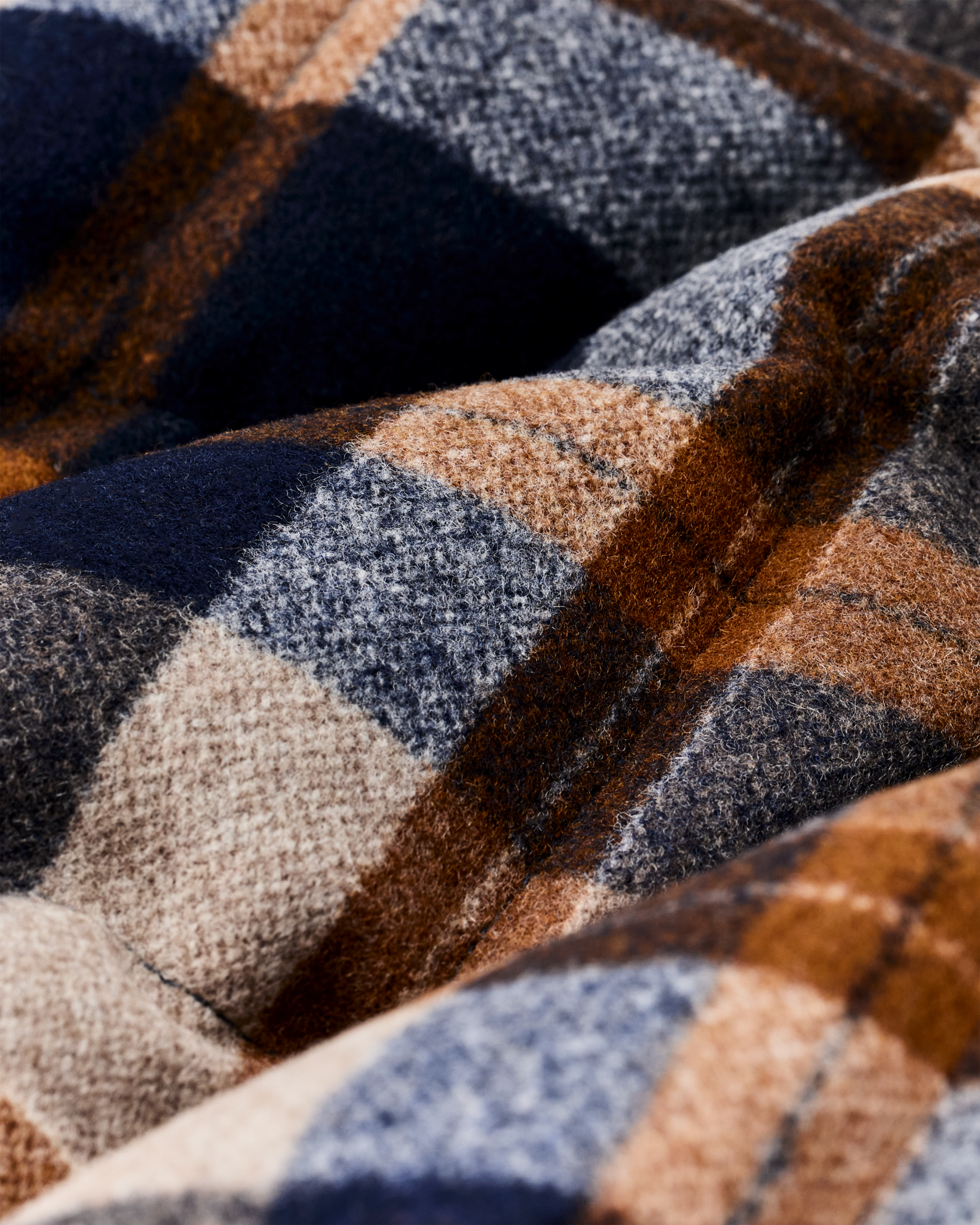 Works Jacket - Navy Bronze Plaid