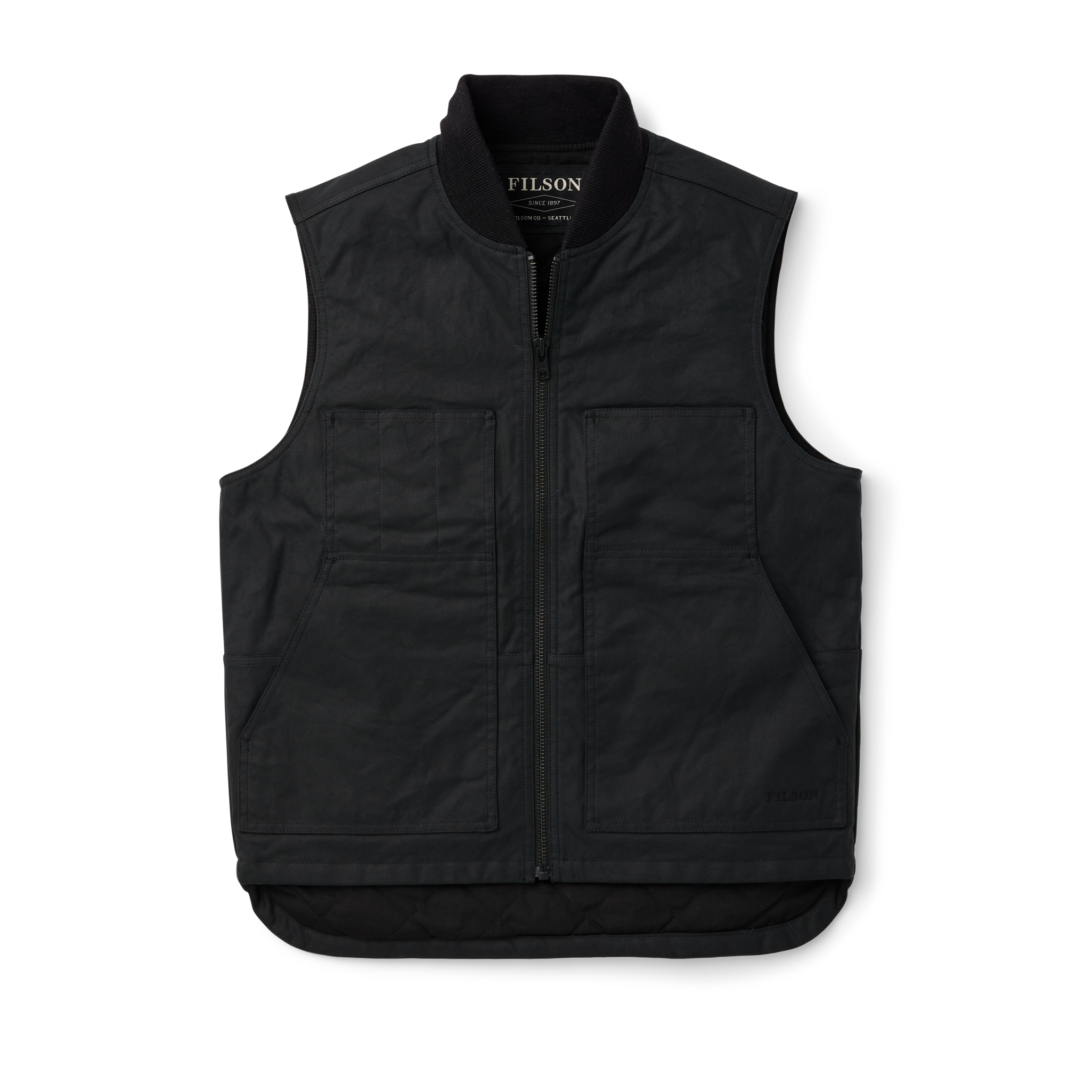 Tin Cloth Insulated Work Vest - Black