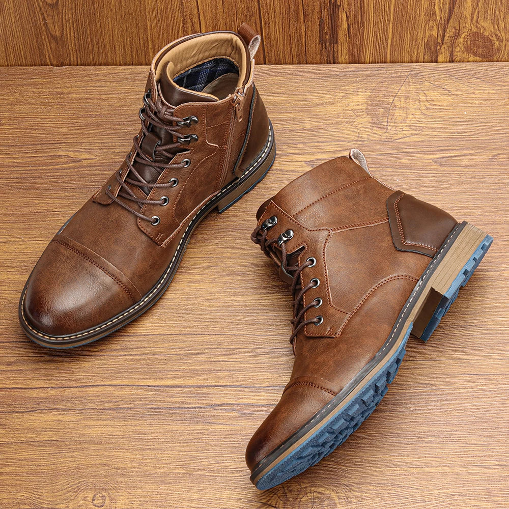 Leather Boots Comfortable Brand Fashion 2026 Ankle Boots