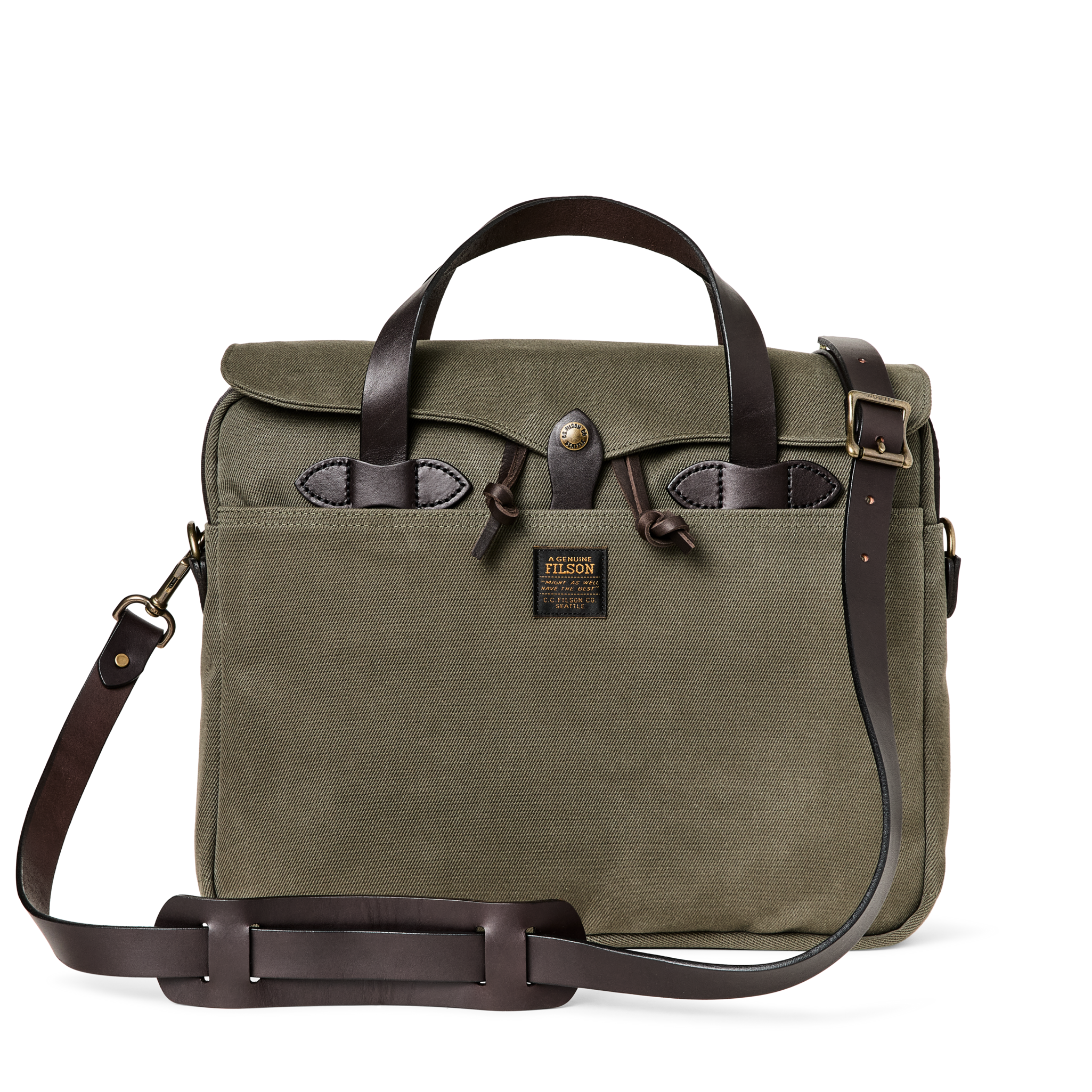 Rugged Twill Original Briefcase - Otter Green