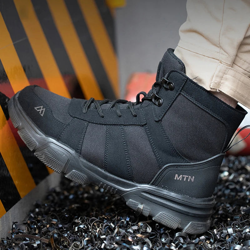 Light Breathable Protection Safety Shoes Men Steel Toe Cap Anti smash Work Shoes Anti-puncture Indestructible Man Safety Boots
