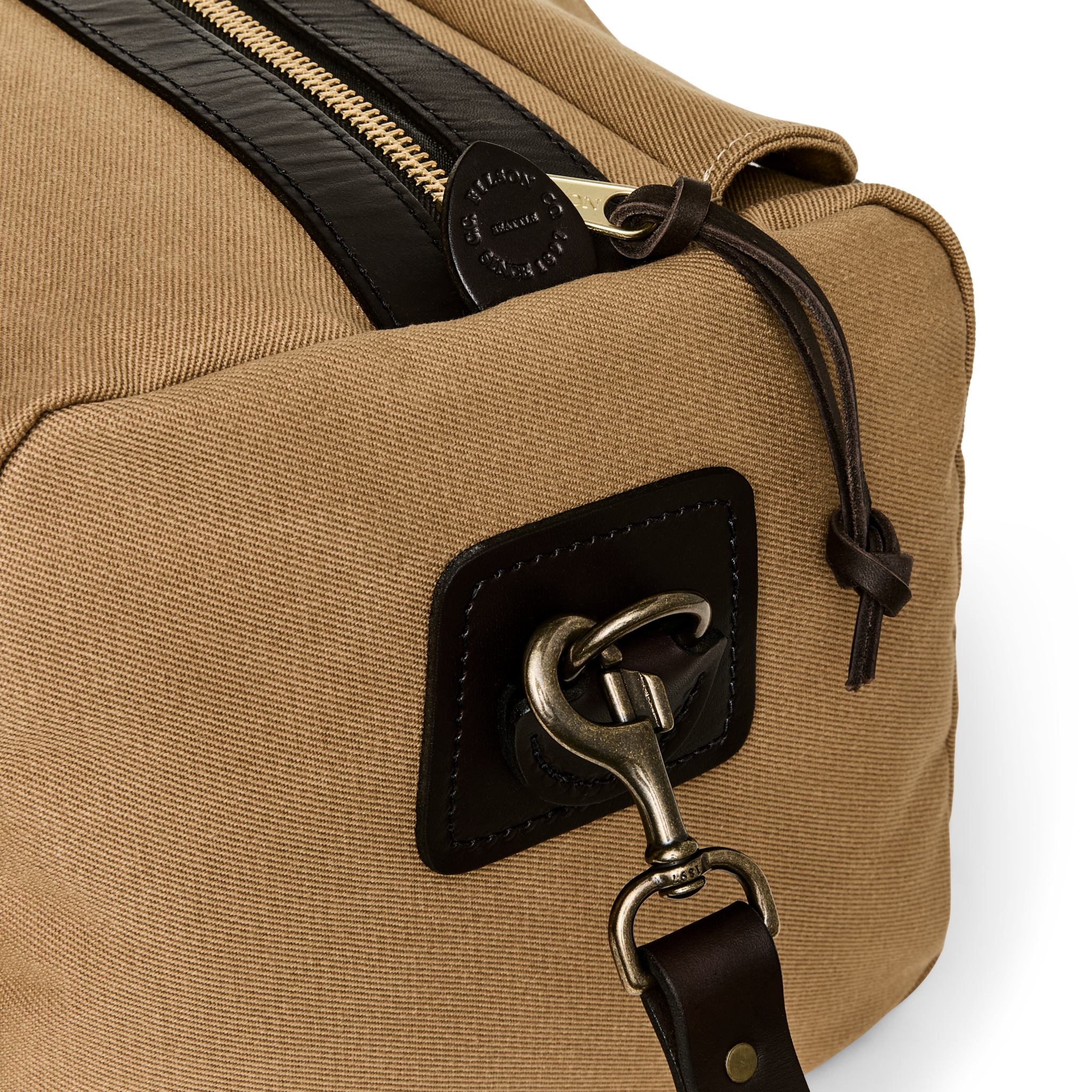Small Rugged Twill Duffle Bag - Tan
