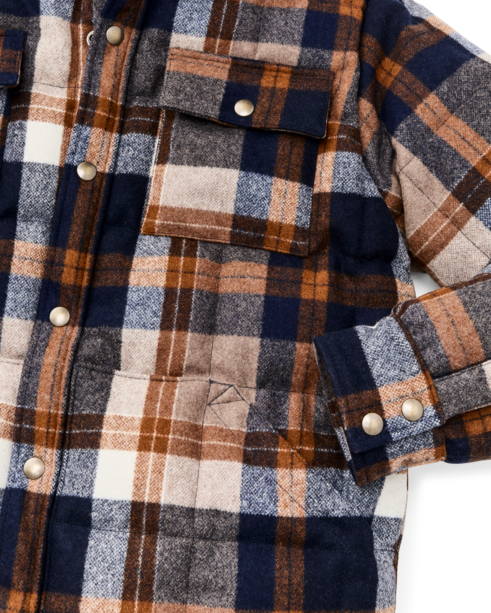 Works Jacket - Navy Bronze Plaid