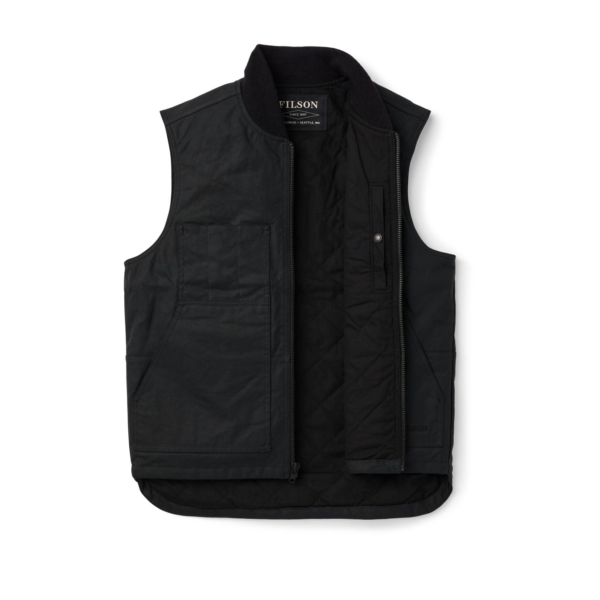 Tin Cloth Insulated Work Vest - Black